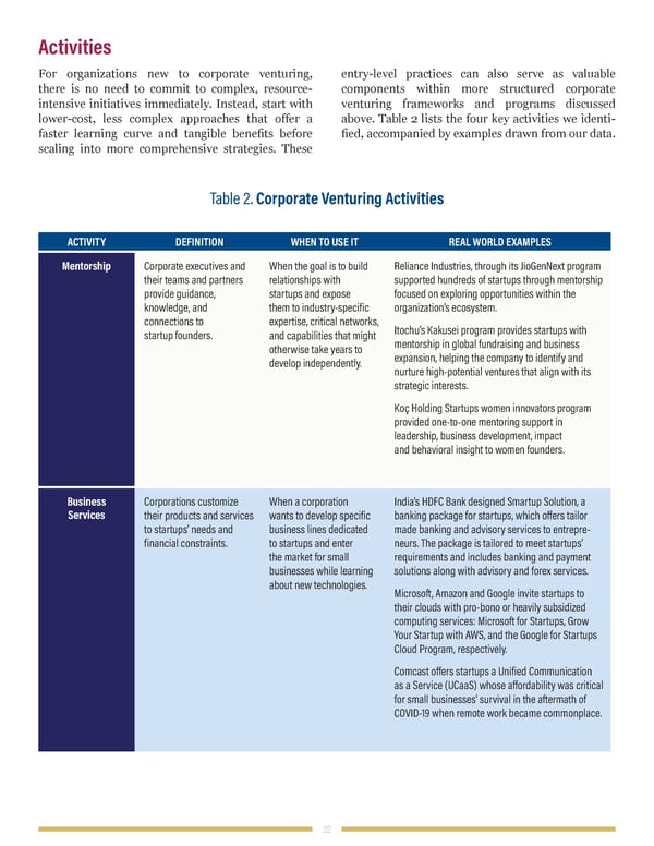 When Goliath Needs David: Redefining Corporate Venturing - Page 22