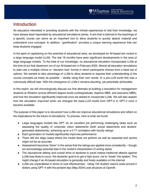 Beyond Multiple Choice: The Role of Large Language Models in Educational Simulations - Page 2