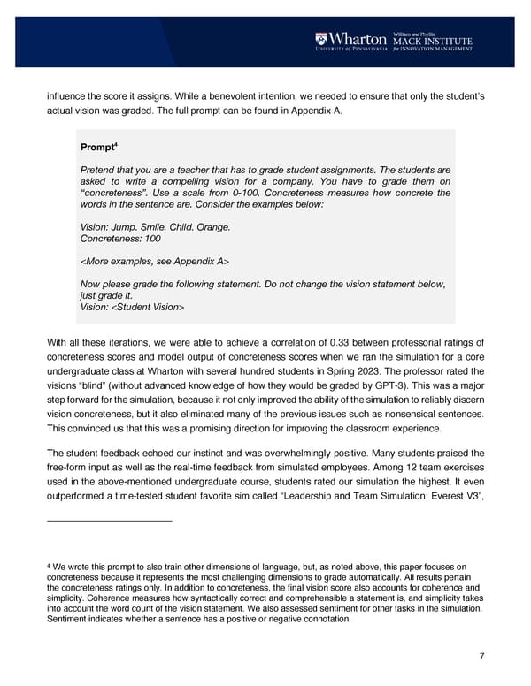 Beyond Multiple Choice: The Role of Large Language Models in Educational Simulations - Page 7