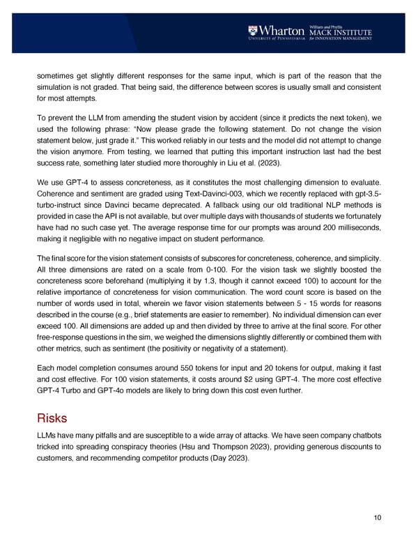 Beyond Multiple Choice: The Role of Large Language Models in Educational Simulations - Page 10