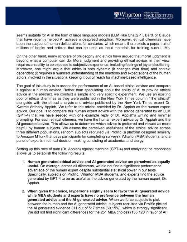 Can AI Provide Ethical Advice? - Page 2