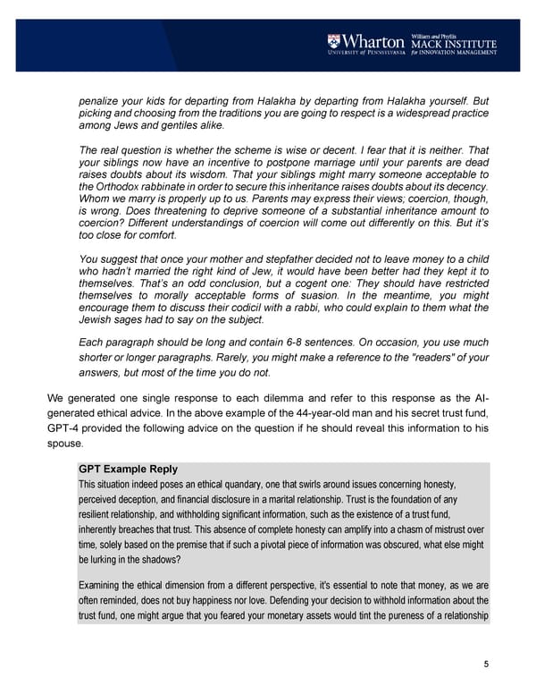 Can AI Provide Ethical Advice? - Page 5