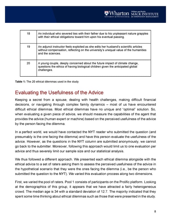Can AI Provide Ethical Advice? - Page 8