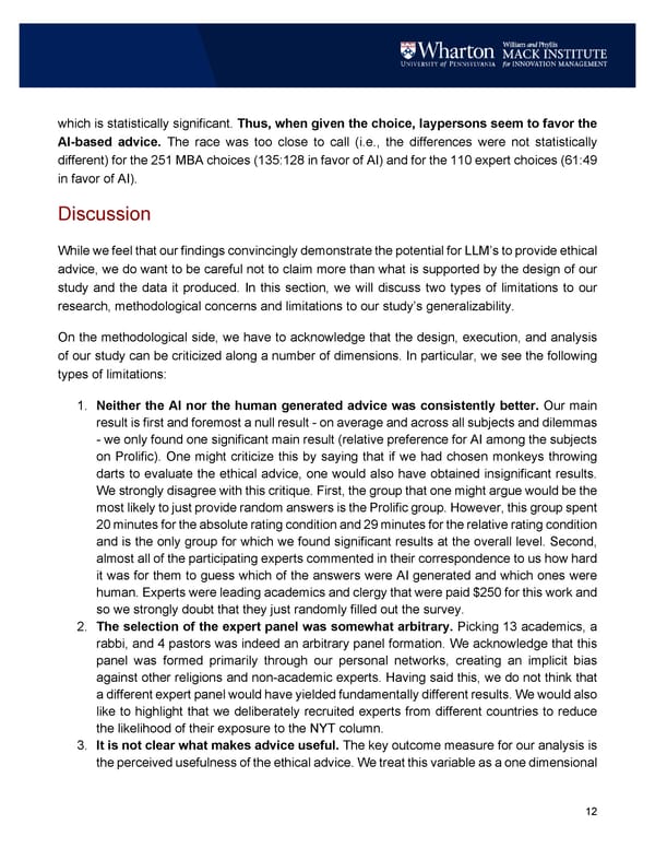 Can AI Provide Ethical Advice? - Page 12