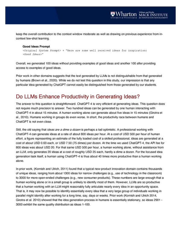 Ideas Are Dimes A Dozen: Large Language Models For Idea Generation In Innovation - Page 5