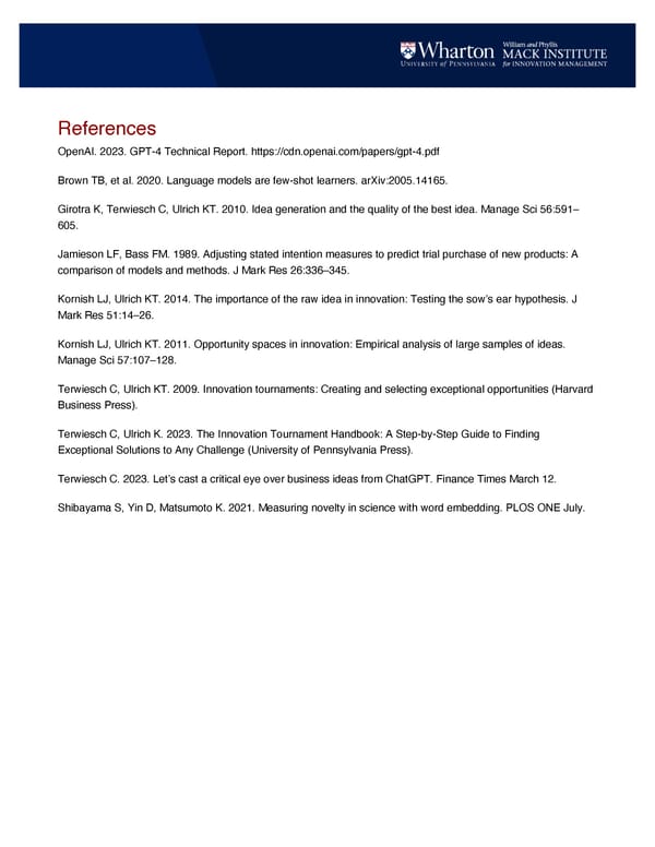 Ideas Are Dimes A Dozen: Large Language Models For Idea Generation In Innovation - Page 12