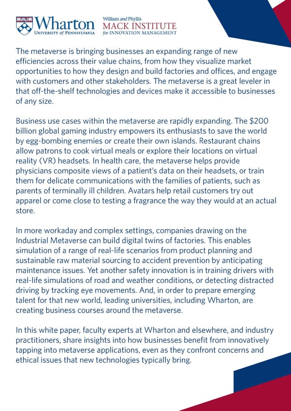 Doing Business in the Metaverse: Leveraging Innovations in Immersive Technology - Page 2