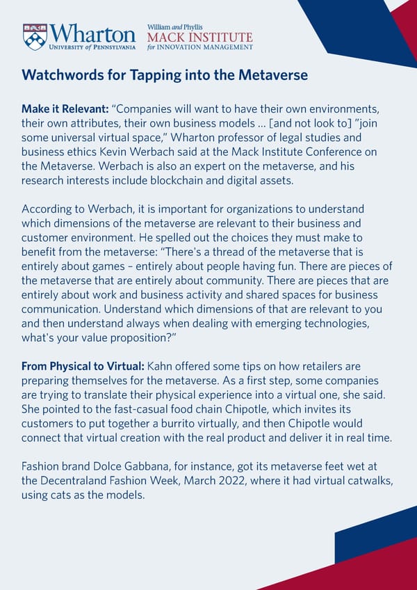 Doing Business in the Metaverse: Leveraging Innovations in Immersive Technology - Page 20