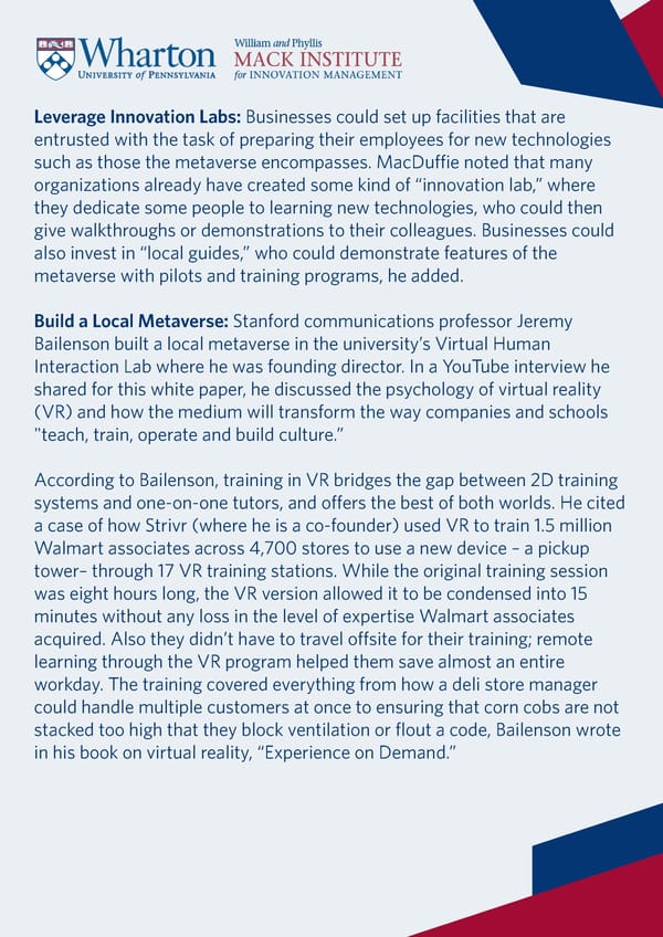 Doing Business in the Metaverse: Leveraging Innovations in Immersive Technology - Page 21