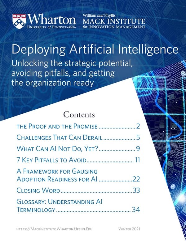 Deploying Artificial Intelligence: Strategic Insights - Page 1