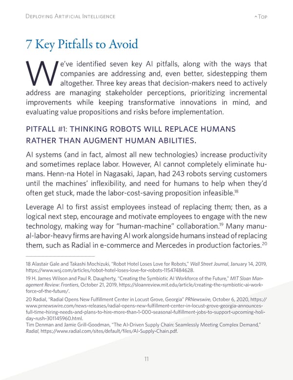 Deploying Artificial Intelligence: Strategic Insights - Page 11