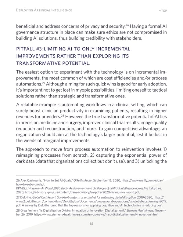 Deploying Artificial Intelligence: Strategic Insights - Page 14