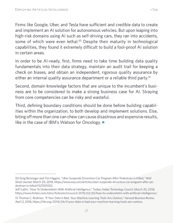 Deploying Artificial Intelligence: Strategic Insights - Page 21