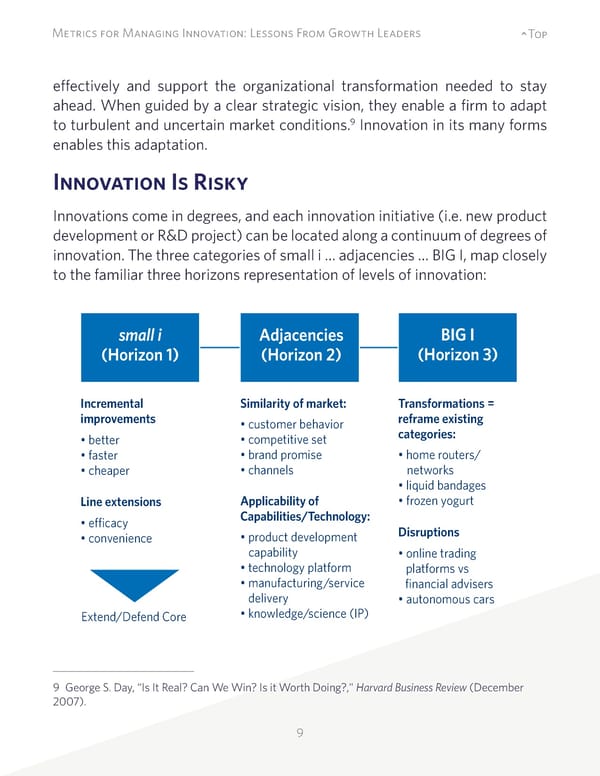 Metrics for Managing Innovation: Lessons From Growth Leaders - Page 9