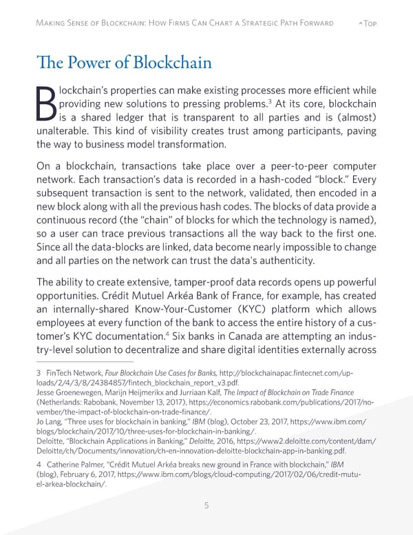 Making Sense of Blockchain: How Firms Can Chart a Strategic Path Forward - Page 5