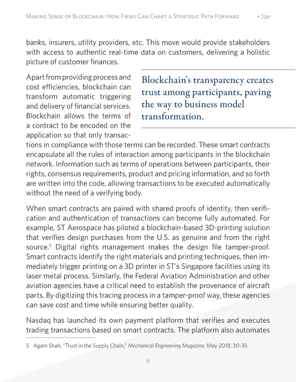 Making Sense of Blockchain: How Firms Can Chart a Strategic Path Forward - Page 6