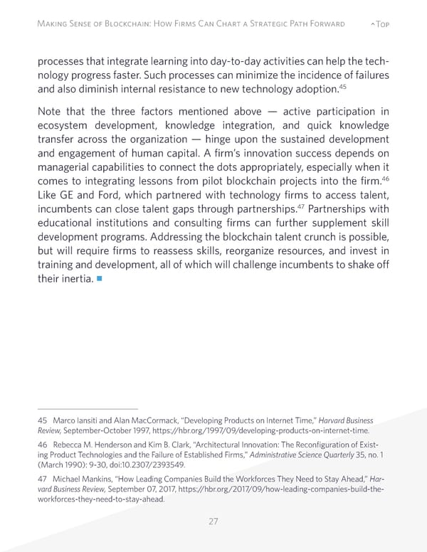 Making Sense of Blockchain: How Firms Can Chart a Strategic Path Forward - Page 27