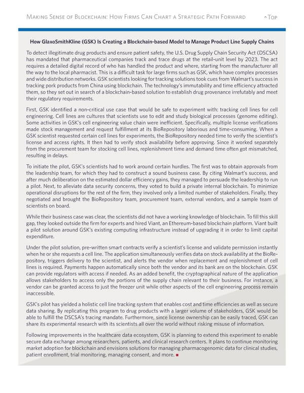Making Sense of Blockchain: How Firms Can Chart a Strategic Path Forward - Page 28