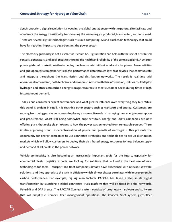 Connected Strategies for the Hydrogen Value Chain - Page 6