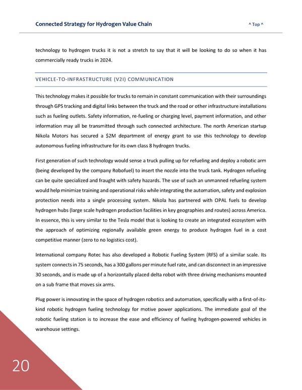 Connected Strategies for the Hydrogen Value Chain - Page 21