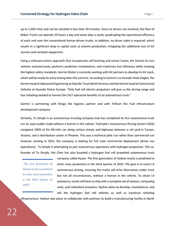Connected Strategies for the Hydrogen Value Chain - Page 23