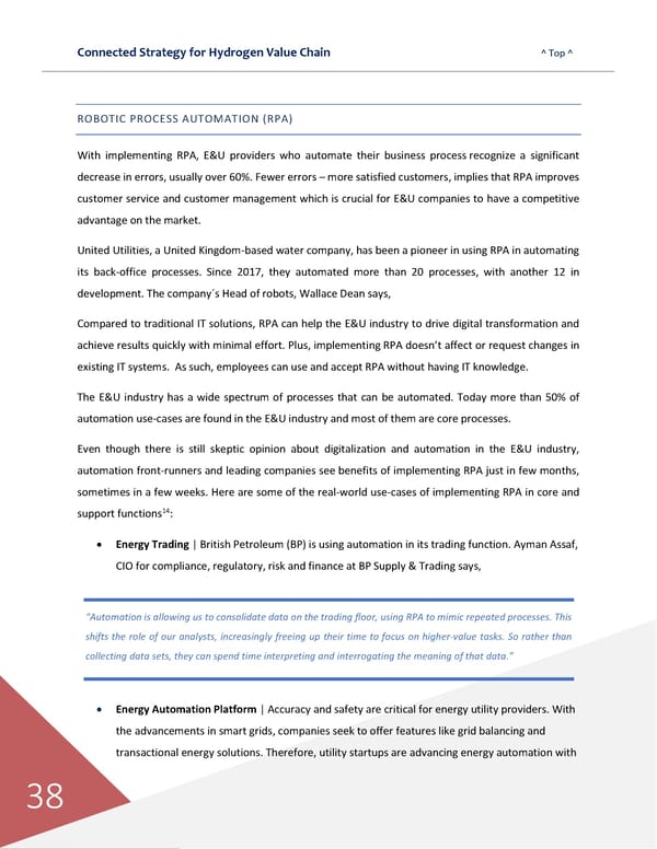 Connected Strategies for the Hydrogen Value Chain - Page 39