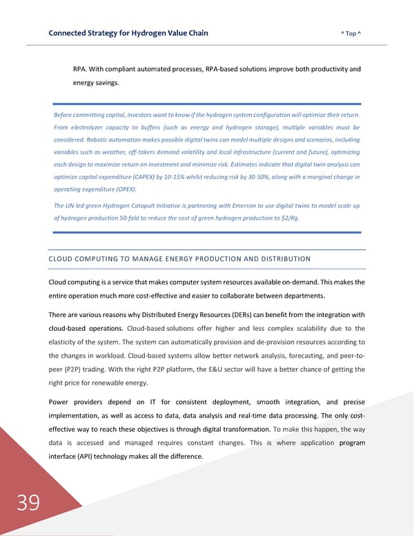 Connected Strategies for the Hydrogen Value Chain - Page 40