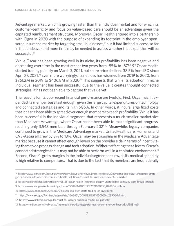 Connected Strategy in the Health Insurance Industry - Page 7