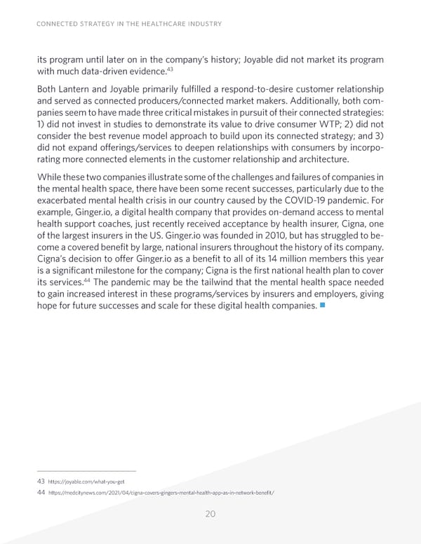 Connected Strategy in the Healthcare Industry - Page 20