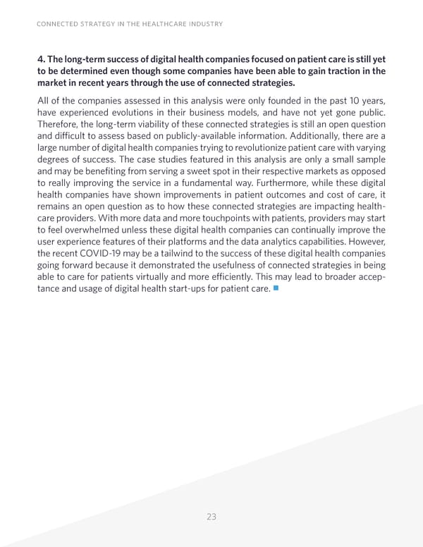 Connected Strategy in the Healthcare Industry - Page 23