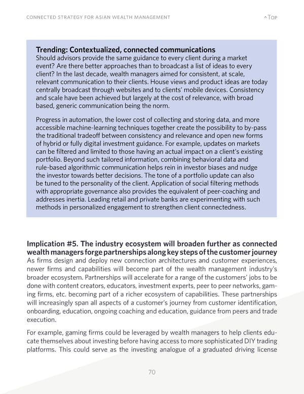 Connected Strategy for Asian Wealth Management - Page 70