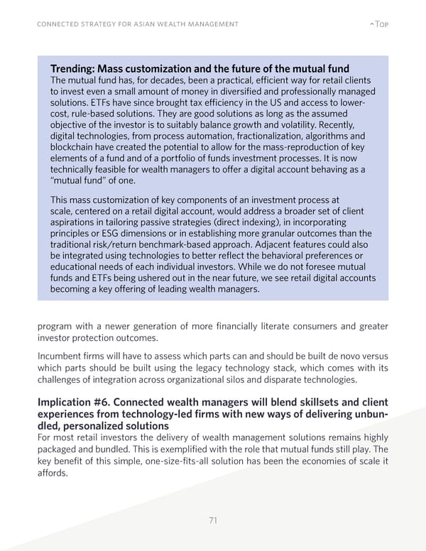 Connected Strategy for Asian Wealth Management - Page 71