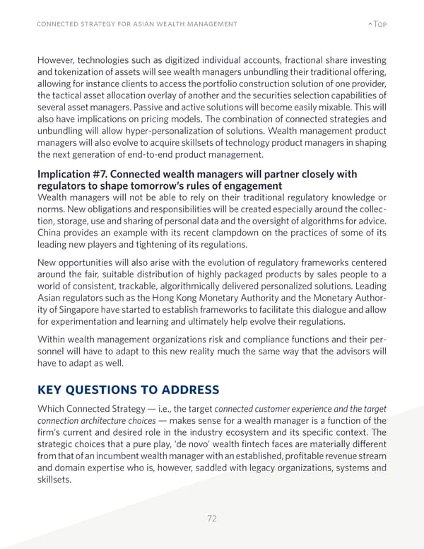 Connected Strategy for Asian Wealth Management - Page 72