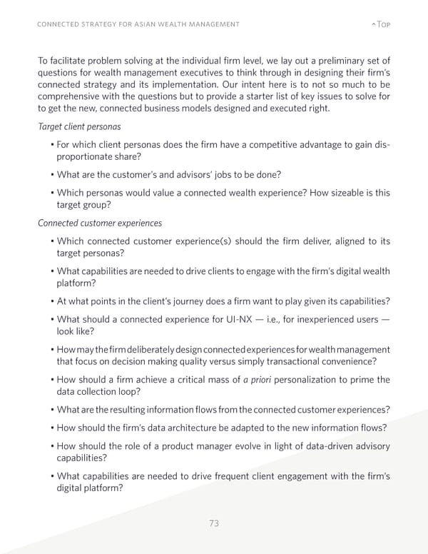 Connected Strategy for Asian Wealth Management - Page 73
