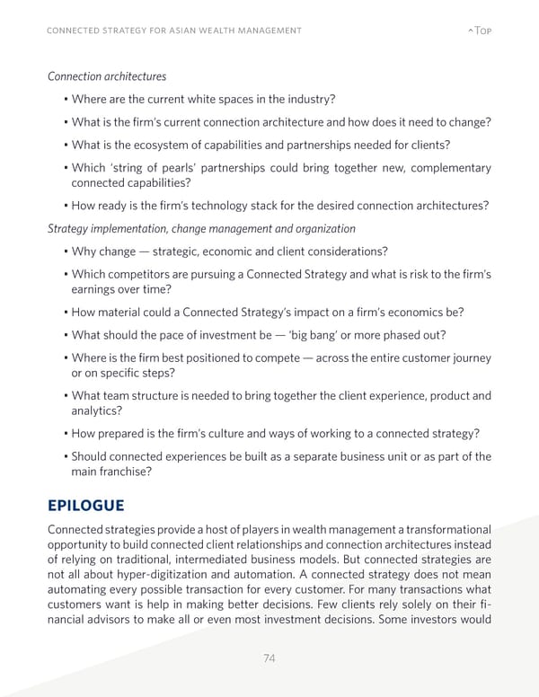 Connected Strategy for Asian Wealth Management - Page 74