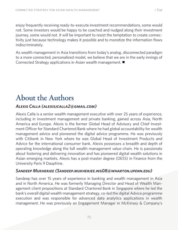 Connected Strategy for Asian Wealth Management - Page 75